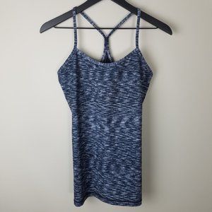 LULULEMON Power Y Tank Top | Blue/White | 8